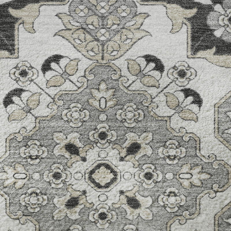 Premium Machine Washable Crestover AMF1853 Global Rug, Rectangle 10' x 14'