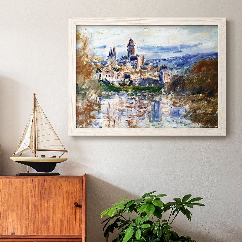The Village Of Vetheuil, reproduction d'art sur toile, Blanc, H 18 po x l 26 po x P 1,5 po