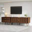 TV Cabinet Unfinished TV Stand for TVs up to 75" with Fireplace Included