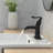 SoftStream Waterfall Matte Black Single Hole, Single Handle With Drain Assembly & Deck Plate