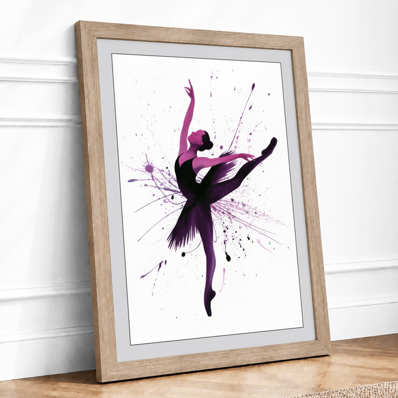 Dancer in Motion Modern - Framed Print, Oak, A4 - 29.7 x 21.0 cm