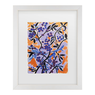Treechild   Blueberries Matted Framed Art