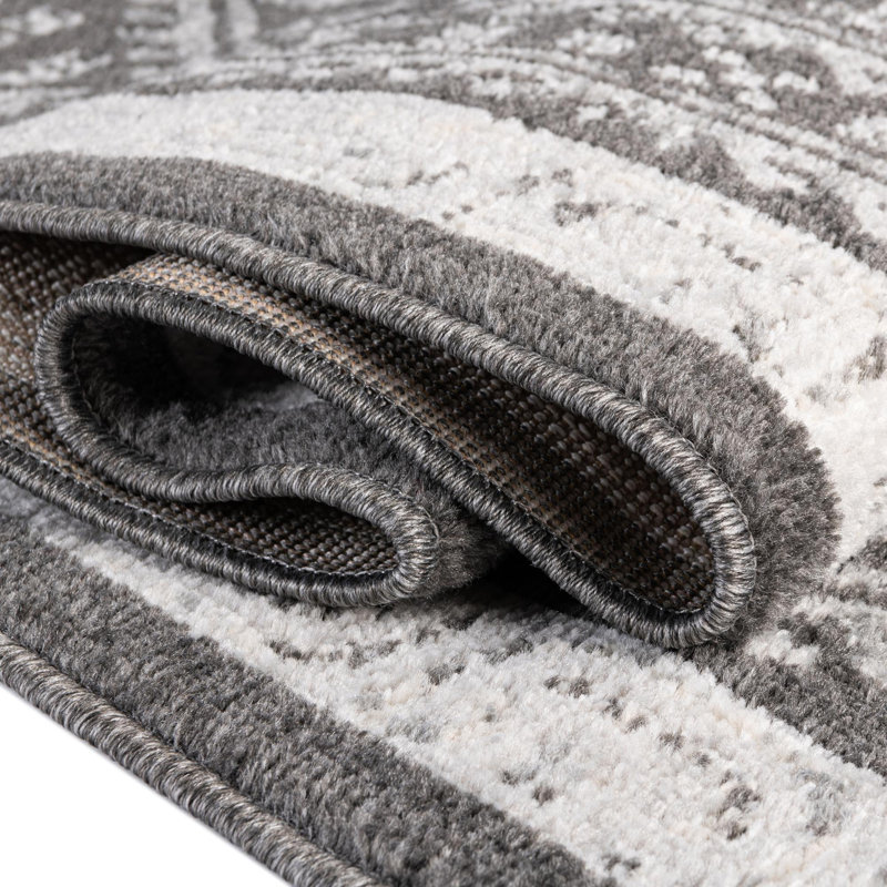 Tapis oriental gris anthracite Akins, Rectangle 9 pi x 12 pi