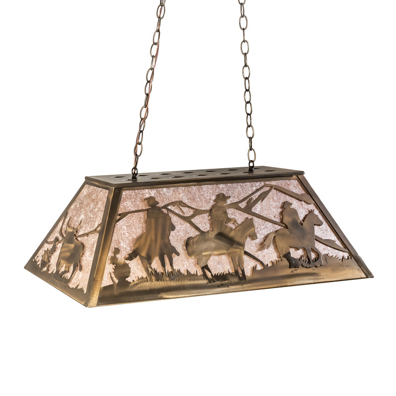 Cowboy And Steer 6 - Light Pendant