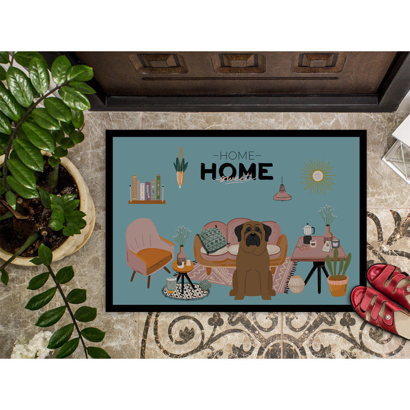 Guerline Non-Slip Outdoor Doormat, Bullmastiff