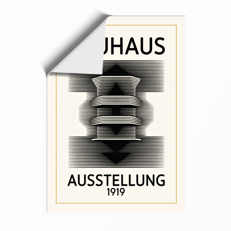 Bauhaus Exhibition 1919 Geometric - Framed Print, A1 - 84.1 x 59.4 cm, Unframed