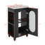 Meuble-lavabo de 20 po avec lavabo, tablette à deux niveaux, tablette réglable