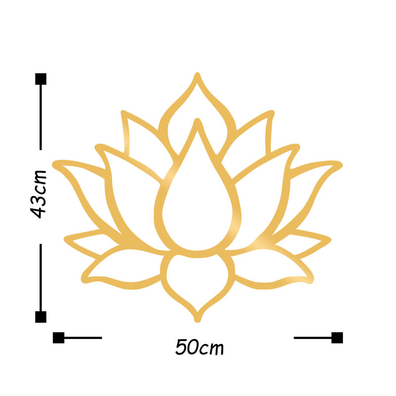 Wall Decor on Metal, Gold