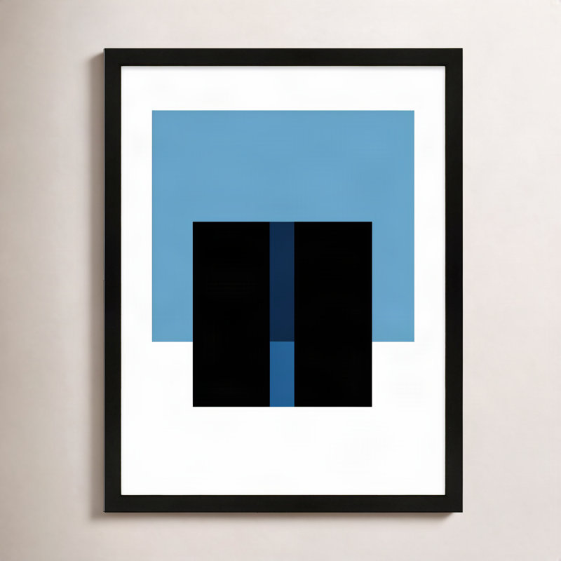 Black & Blue 2 by Jacques Pilon - Framed Wall Art, 50" H x 40" W