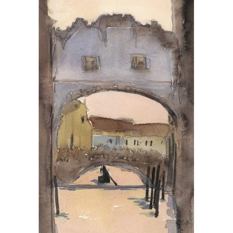 Venise Venise par Samuel Dixon - peinture sur toile tendue, H 48 po x l 32 po x P 1,25 po