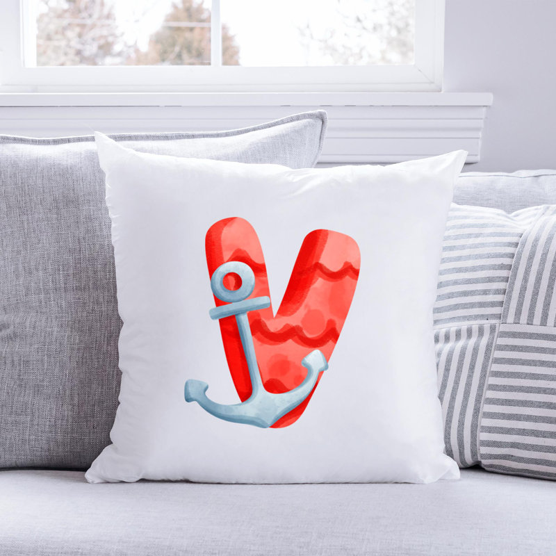 Reversible Throw Pillow, 18"H x 18"W