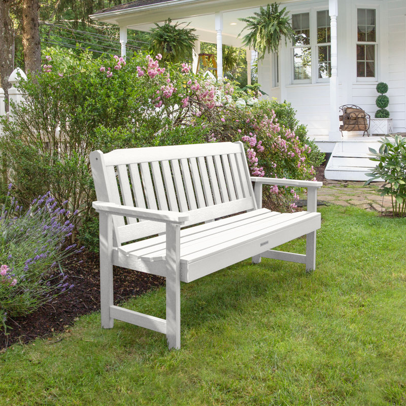 Arbnora 5ft Recycled Plastic Garden Bench, White