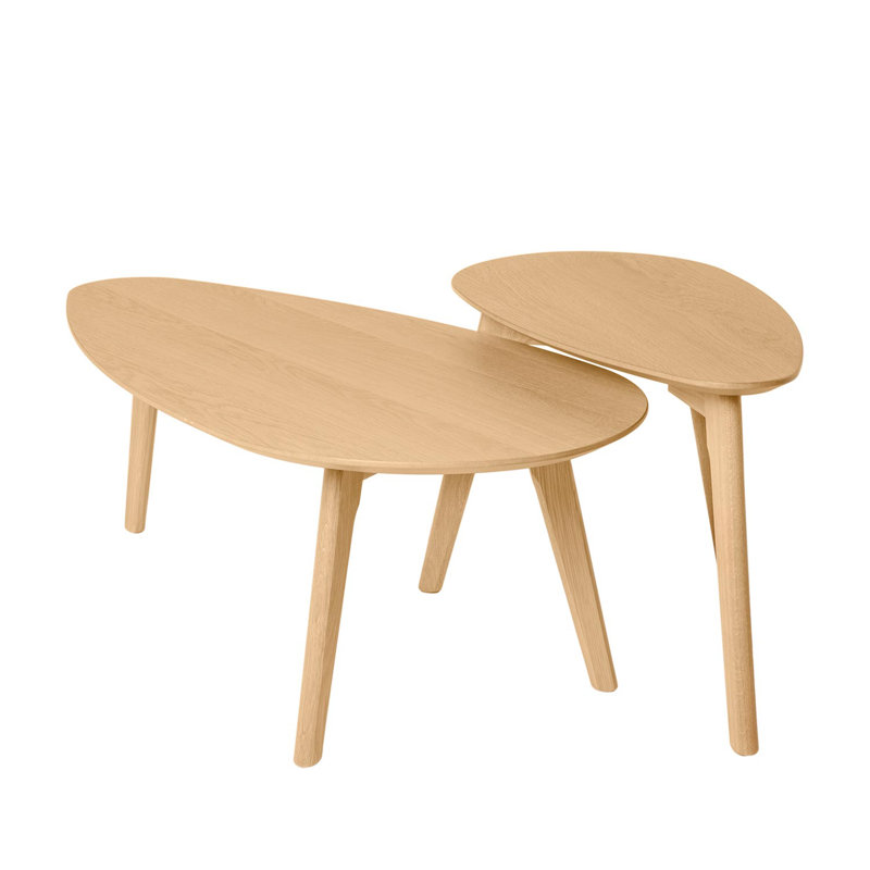 Goins Solid Wood Three Leg Coffee Table