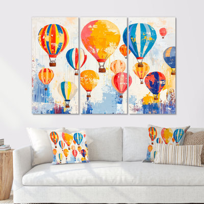 Addieson - montgolfière, ensemble d'art mural