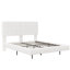 Grand lit plateforme flottant Aurelia avec lumière DEL et cadre tapissier Aurelia