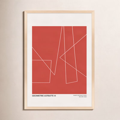 Geometric Abstraction In Red by Romina Gadler