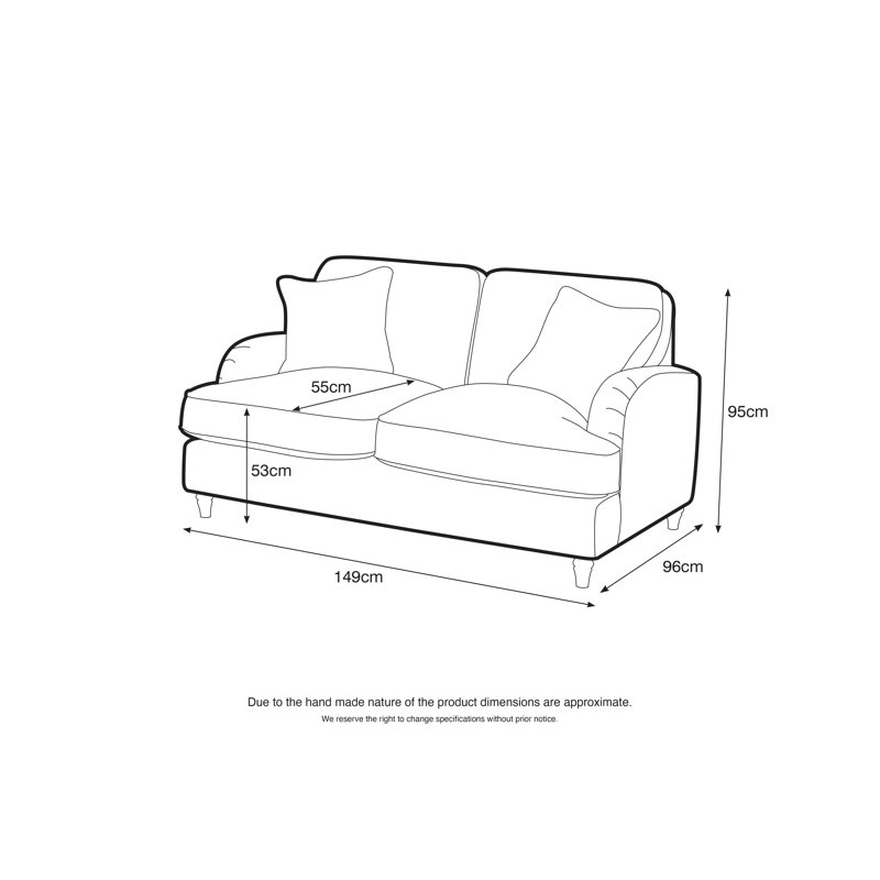 Galilee 2 Seater Sofa, Ice