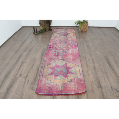 Tapis rose rétro 20,9 x 112,2 pouces