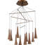 Lustre 10 lumières à abat-jour Platinum