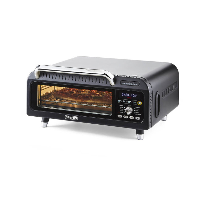 GEEPAS Air Fryer Oven | 15-in-1 Presets Multifunctional Pizza Oven | Digital Touch Control Triple Glass Door Interior Light | 40-400°C Temp 18L Capacity Compact Design | 2 Year Warranty 2000W