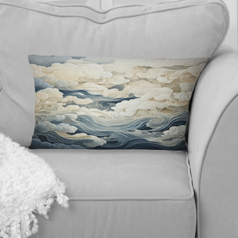 Clouds Grey Skies I - Clouds Printed Throw Pillow