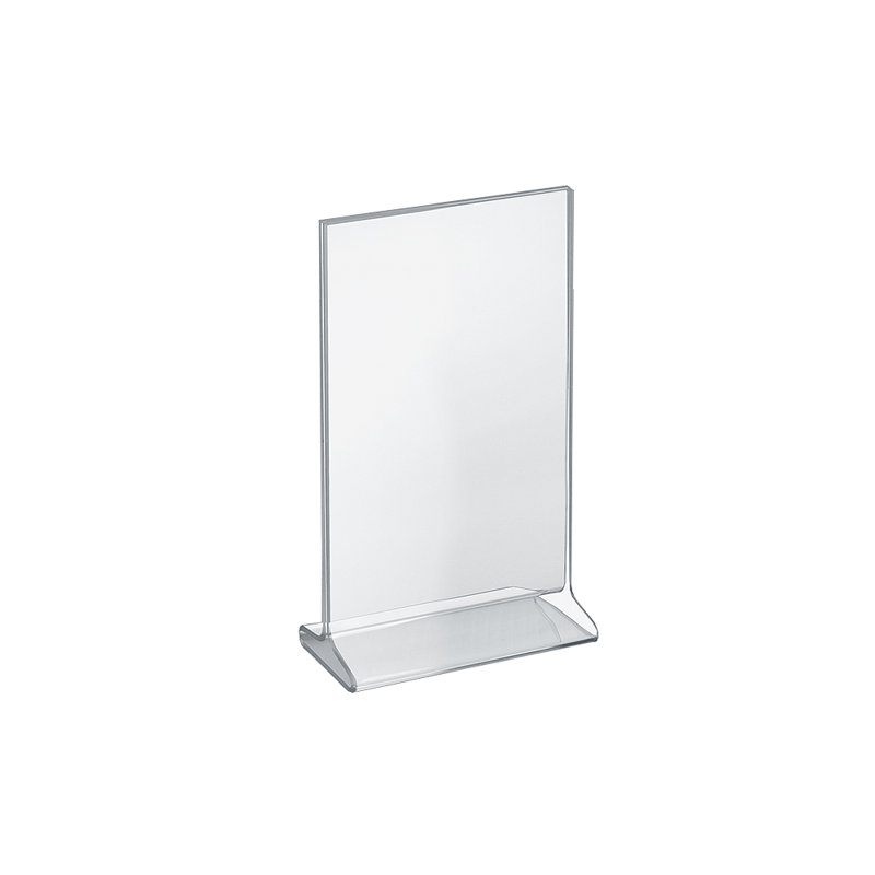 Clear Acrylic Vertical Desktop Sign Holder 7" x 11", 10-Pack