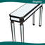Console miroir antique avec rangement ouvert