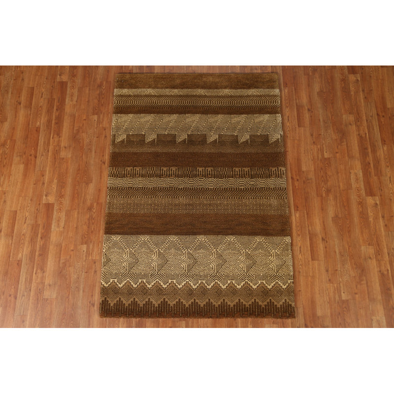 Tapis rayé Gabbeh 4 x 6
