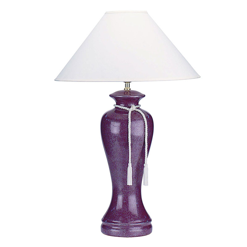 Pharris Metal Table Lamp, Burgundy