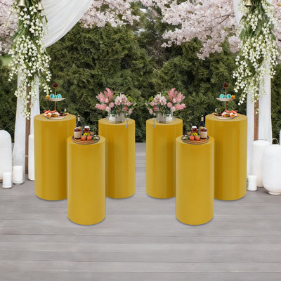 Pieds cylindriques, présentoirs en métal, présentoirs en métal pour décoration de fête d'anniversaire de mariage