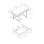 Bureau d'ordinateur, bureau personnel, ordinateur portable, tiroirs de rangement, L 48 po, travail, stratifié, métal, moderne-1374667245