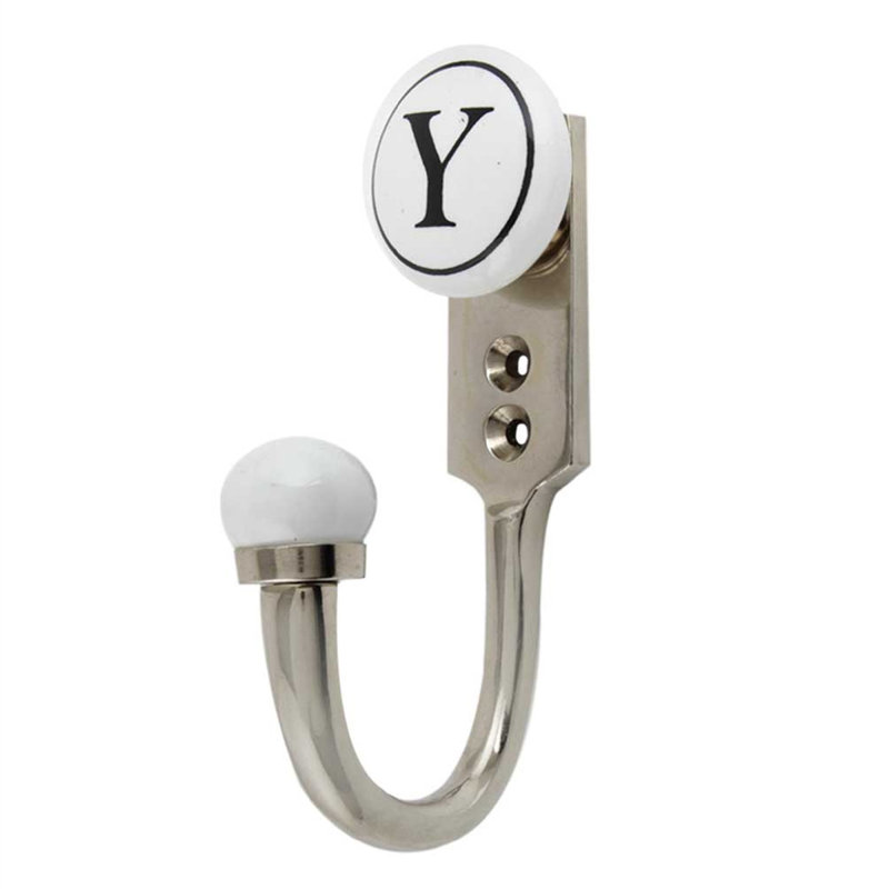 Letter Y Ceramic Wall Hook
