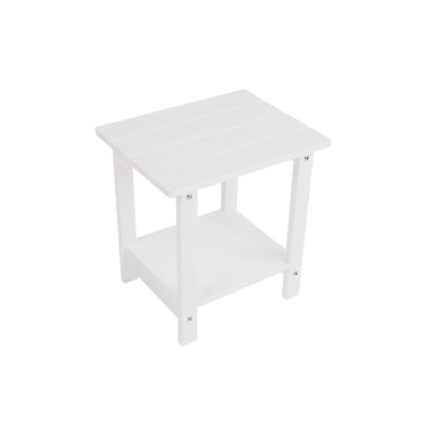 A Wooden-Textured Imitation Wood Side Table/ Simple Yet With A Rich Texture. It Comes With A Small Tabletop And Is Perfect For Outdoor Picnics.