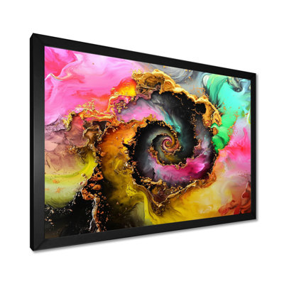 Popart Celestial Liquide Spiral Balance II - impression abstraite sur toile fractale