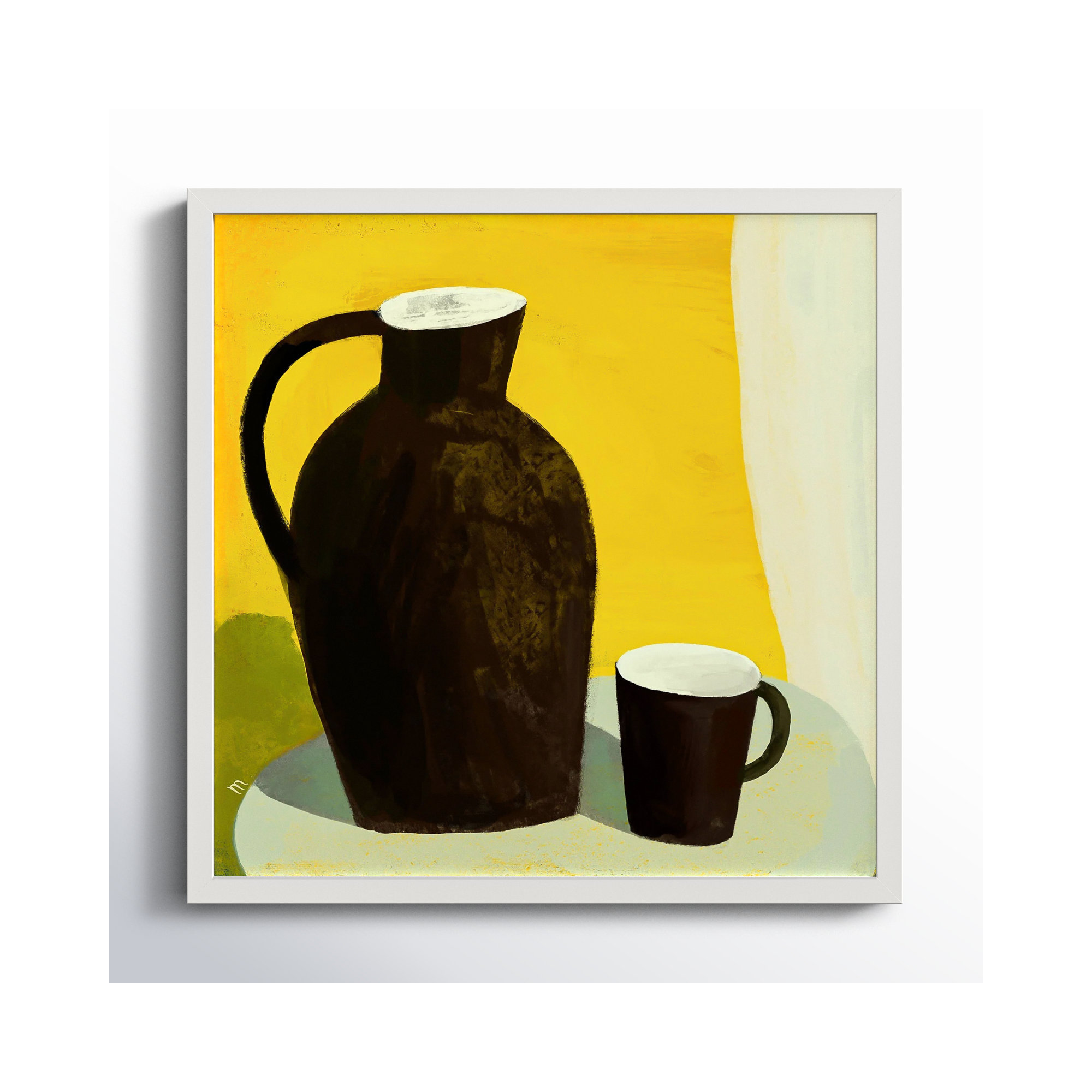 The Yellow Room by StudioM, 16" H x 16" W x 1.25" D, White