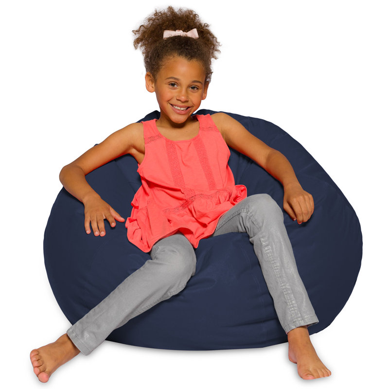 Outdoor Friendly Classic Bean Bag, Large-38in, Solid Navy Blue