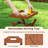 Outdoor Wood Tray Table w/Removable Serving Tray & Folding Frame for Porch-1725300174