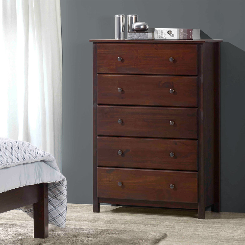 Shaker Bedroom Set (5-Piece), Cherry, Twin