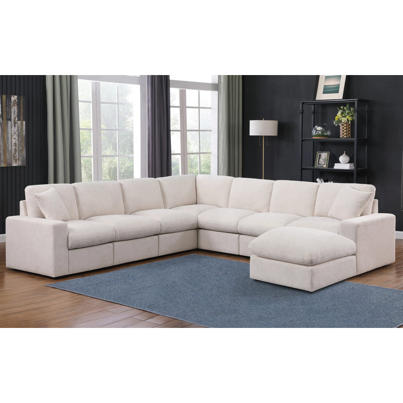Canapé modulaire Balliet, Chenille beige