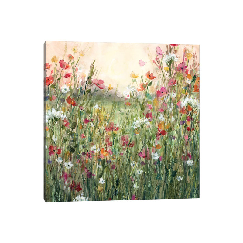 «Spring in Full Bloom» par Carol Robinson - reproduction imprimée, Pas de tapis, H 37 po x l 37 po x P 1,5 po, Toile tendue