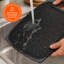 Granite Effect Non-Slip Chopping Board Set with Handles, Set of 3 - Grey & Black