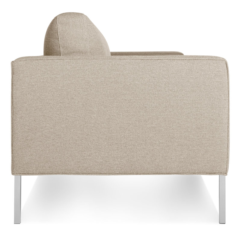 Paramount Sofa, Sanford Ceramic Crossweave, Stainless Steel, 32" H x 95" W x 34" D