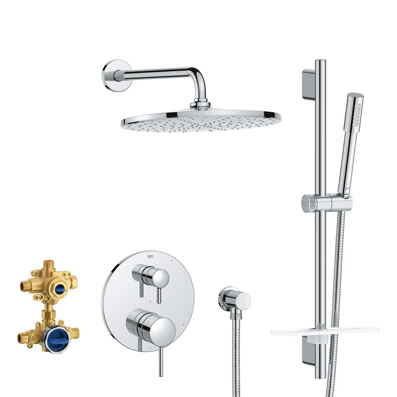 Timeless Pressure Balance Rain Shower Set, Brushed Nickel