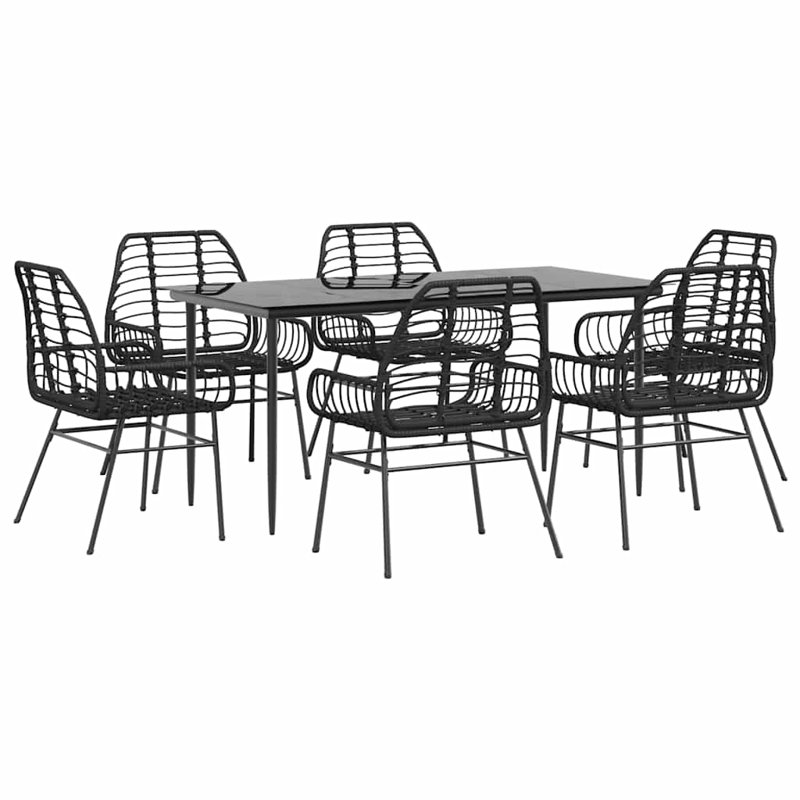Rectangular 7 - Piece 6 - Person 200Cm L Outdoor Table Set, 74cm H x 160cm W x 80cm D