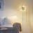 Crystal Floor Lamp - Modern Standing Lamp With 32 Firework Crystal Harnesses, 360° Adjustable Lighting, Sturdy Chrome Base, Easy Assembly