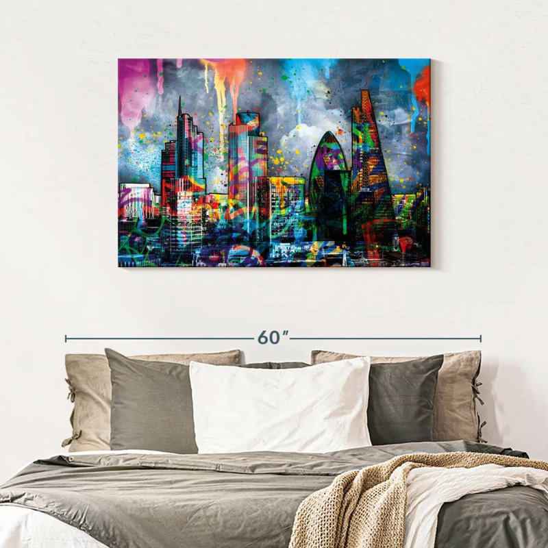 London CBD Paint Splash, H 30 po x l 45 po x P 1,25 po