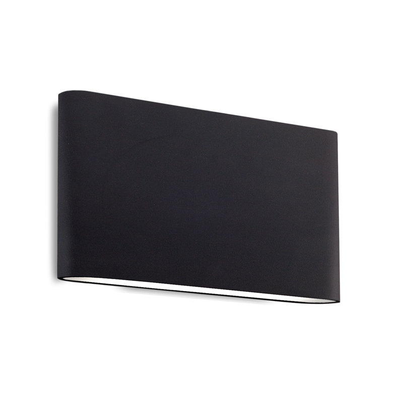 Slate LED Wall Light, Black, 5.5" H x 9.88" W x 1.63" D