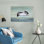«Clear Skies», art mural mouette océan contemporain