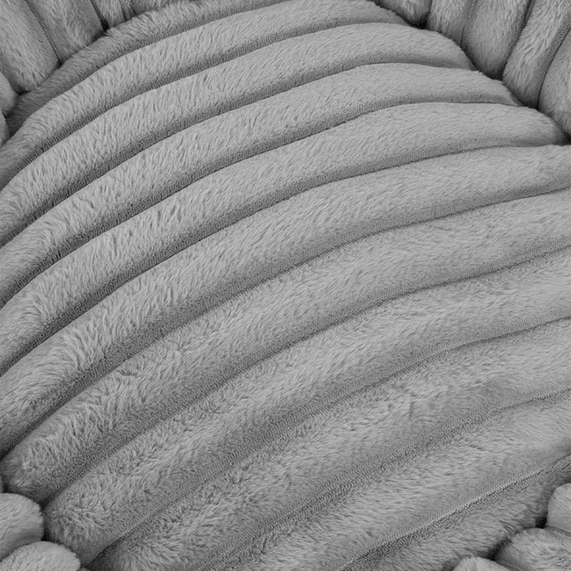 Faux Fur Pet Bed, 80cm W x 80cm D, Grey