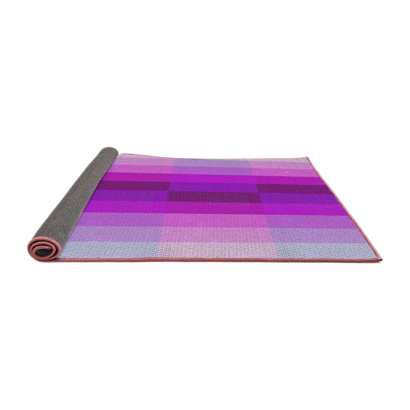 Tapis mauve/rose à tisser électrique, Carré 8 pi